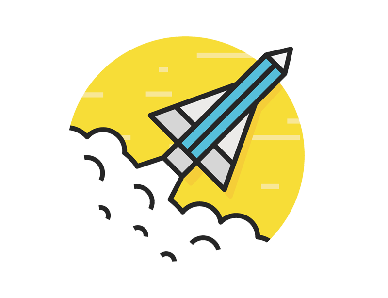 Vector Image of a rocket