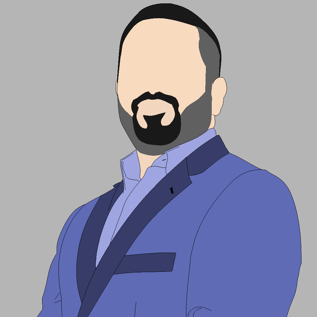 Man wearing blue tuxedo